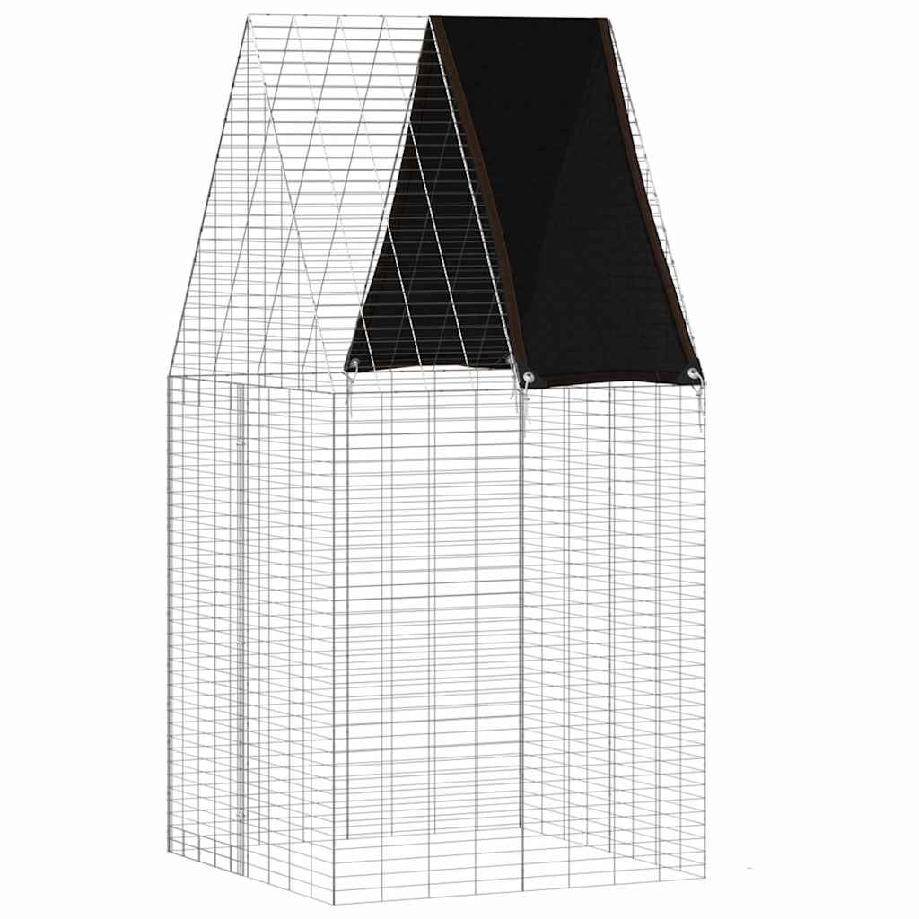 Kaninbur Silver 100 x 100 x 210 cm Galvaniserat stål