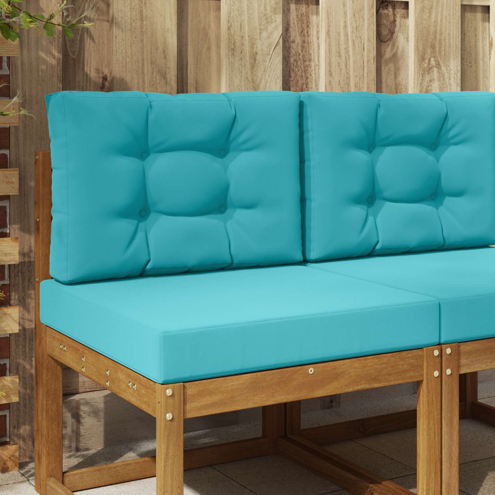 Utomhus Soffa Kudde Polyester Turkos 60 x 60 x 8 cm