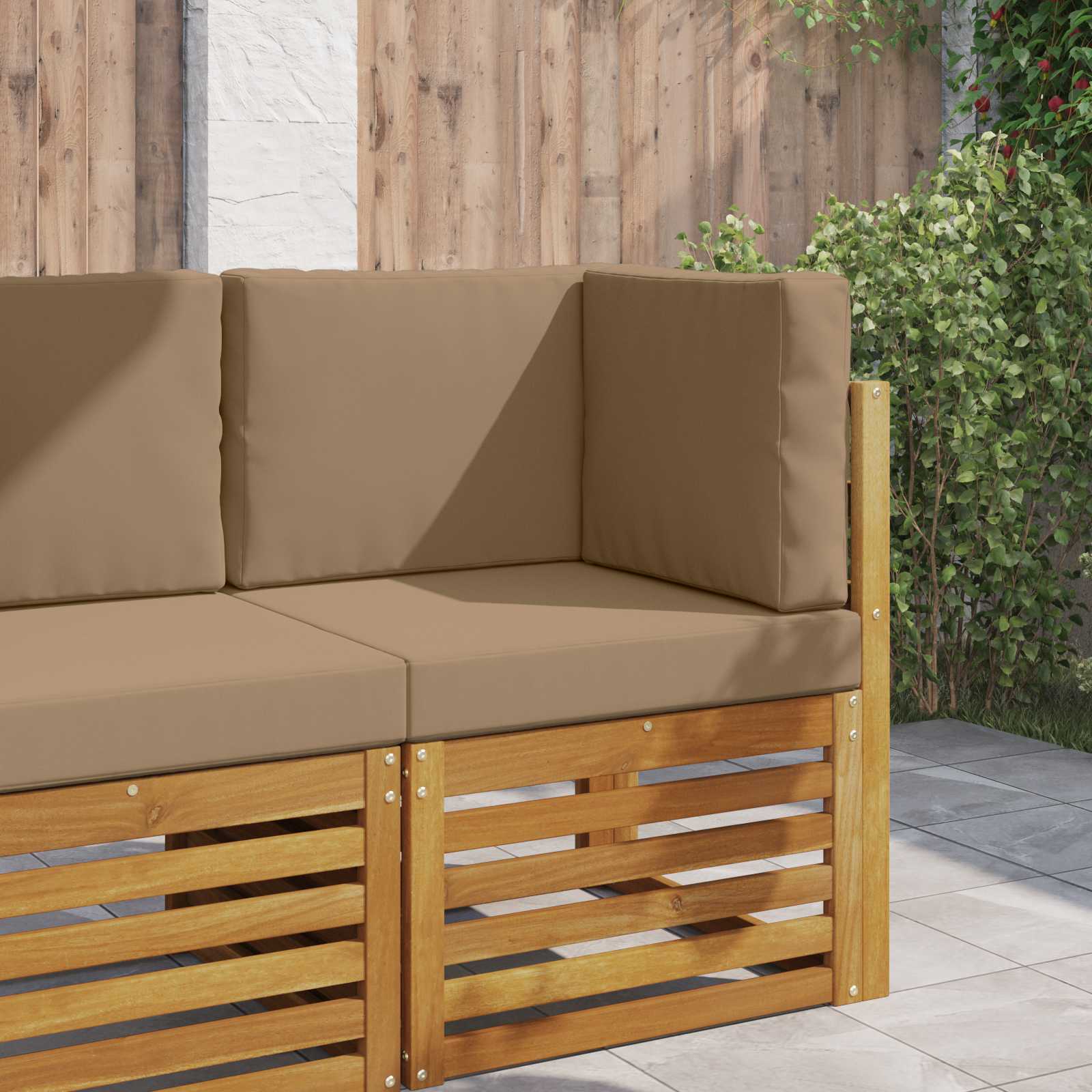 Utomhus Soffa Kudde Polyester Taupe 60 x 60 x 8 cm
