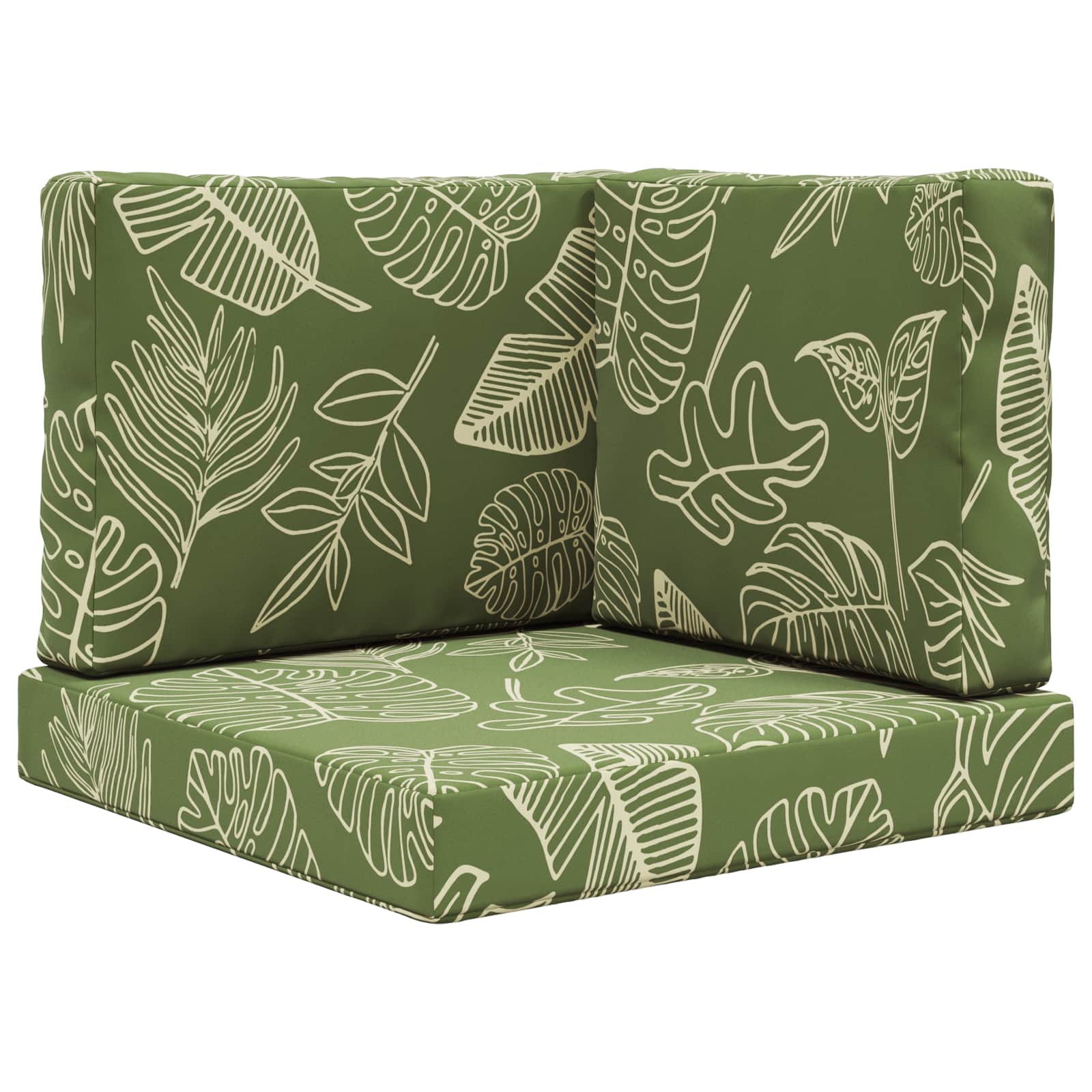 Utomhus Soffa Kudde Polyester Bladdesign 60 x 60 x 8 cm