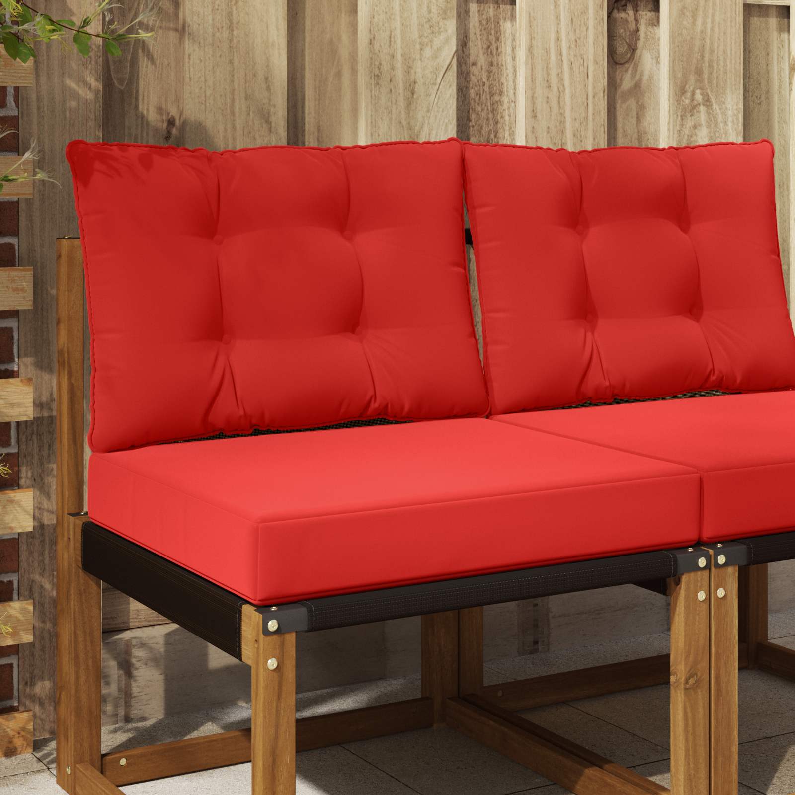 Utomhus Soffa Kudde Polyester Röd 60 x 50,5 x 8 cm