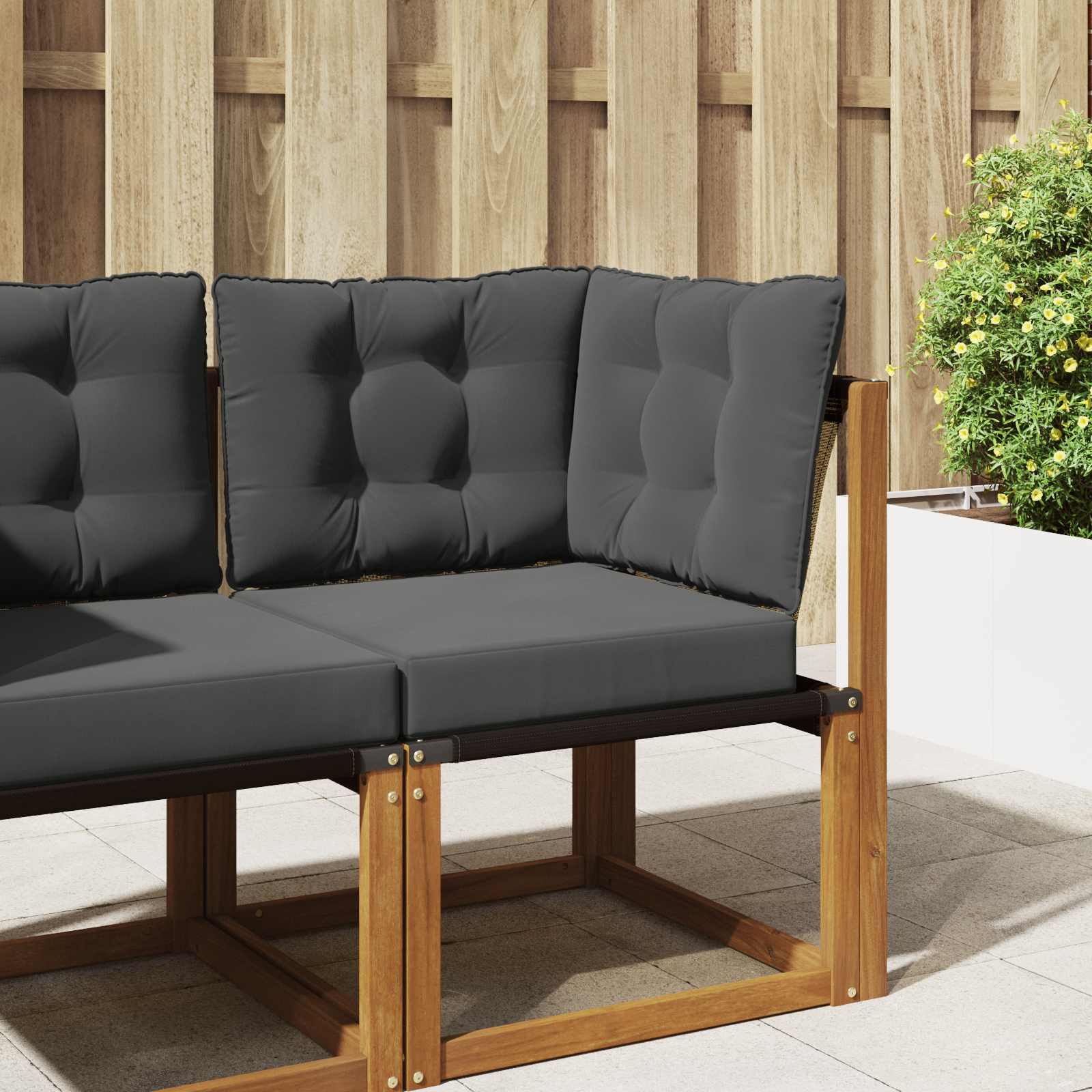 Utomhus Soffa Kudde Polyester Antracit 60 x 40 x 10 cm