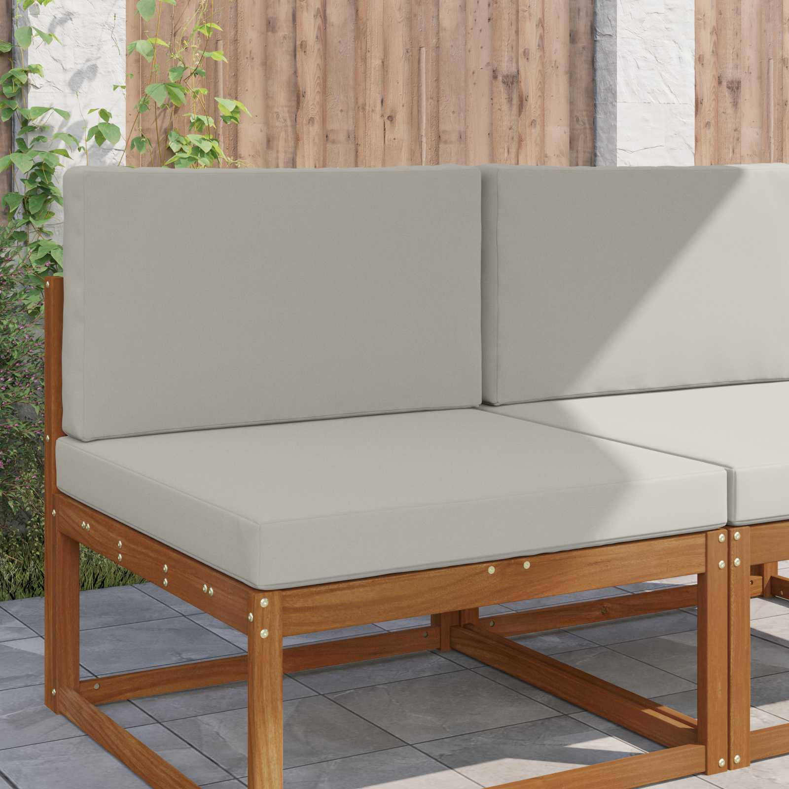 Utomhus Soffa Kudde Polyester Grå 80 x 80 x 8 cm