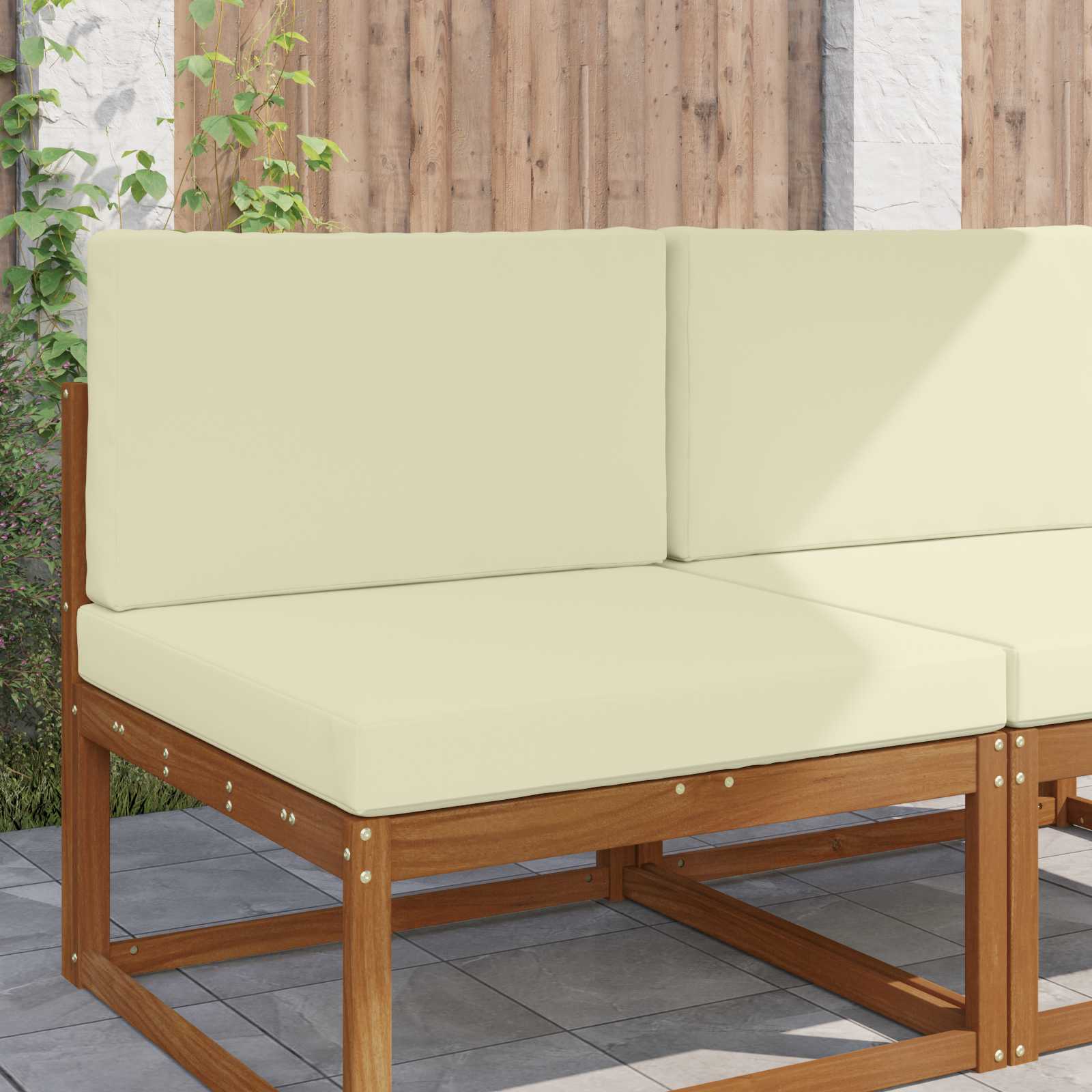 Utomhus Soffa Kudde Polyester Kräm 80 x 80 x 8 cm