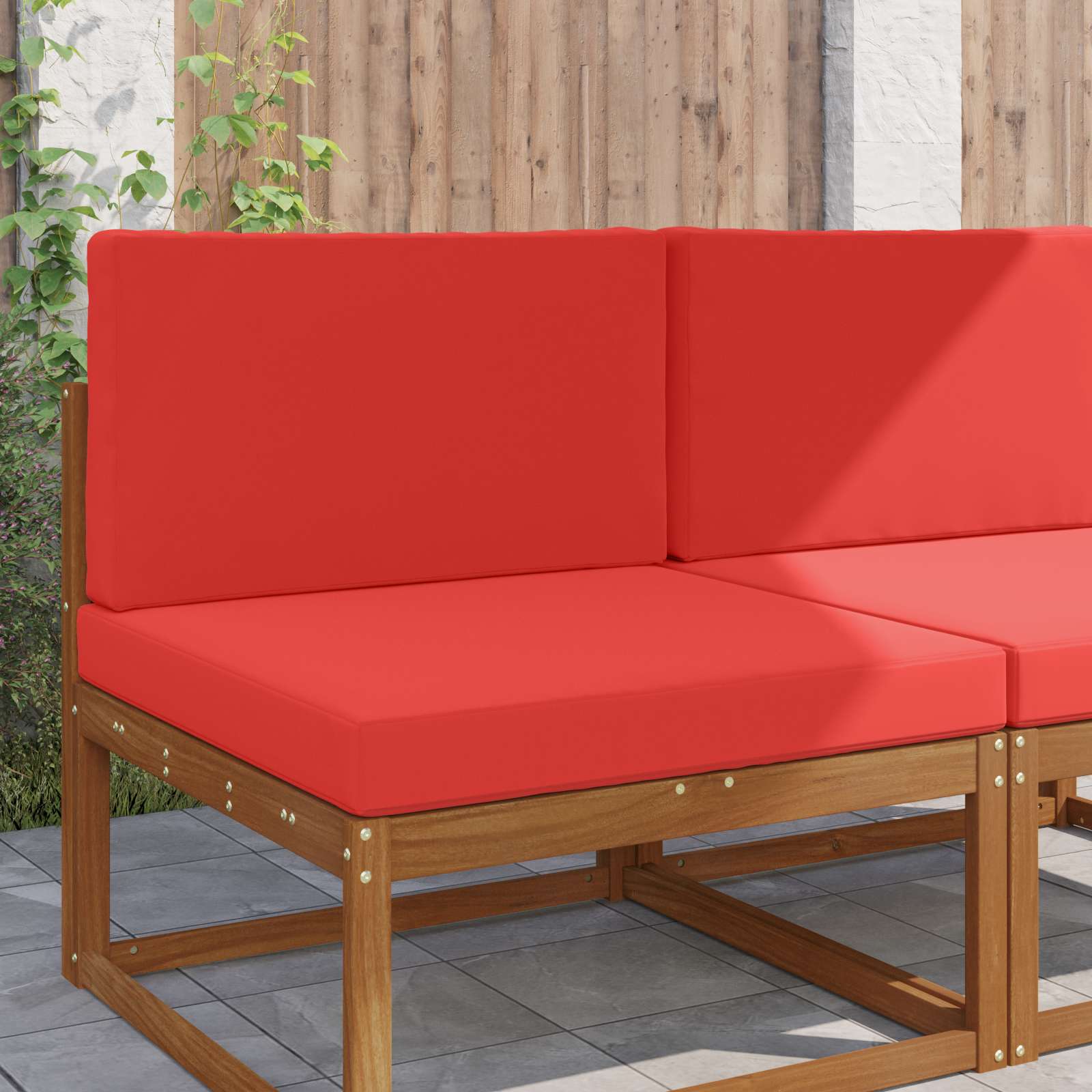 Utomhus Soffa Kudde Polyester Röd 80 x 80 x 8 cm