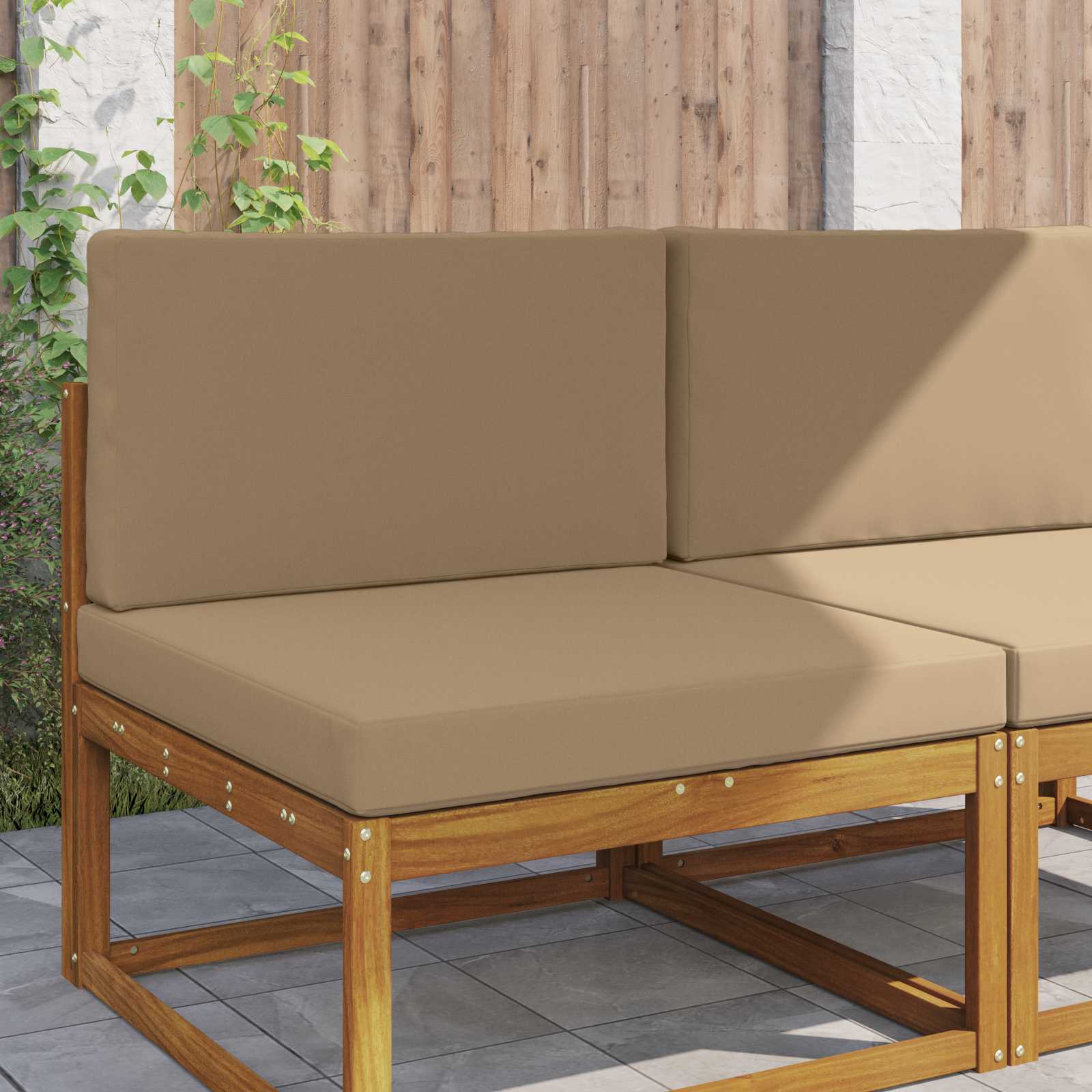 Utomhus Soffa Kudde Polyester Taupe 80 x 80 x 8 cm