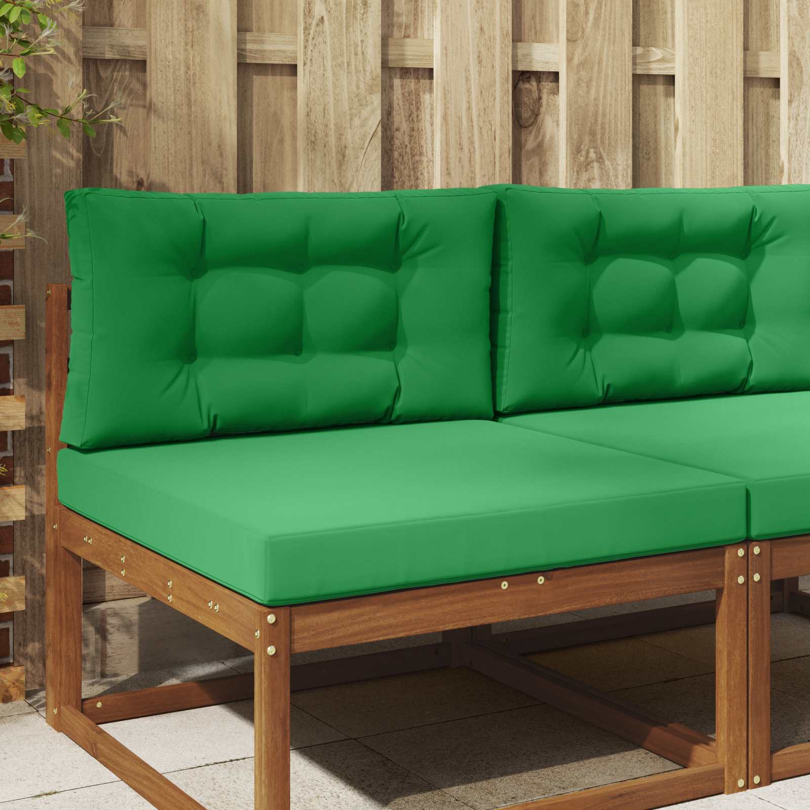 Utomhus Soffa Kudde Polyester Grön 80 x 80 x 8 cm