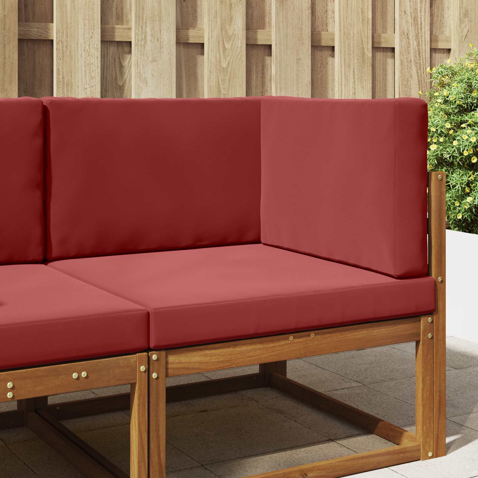 Utomhus Soffa Kudde Polyester Vinröd 80 x 80 x 8 cm