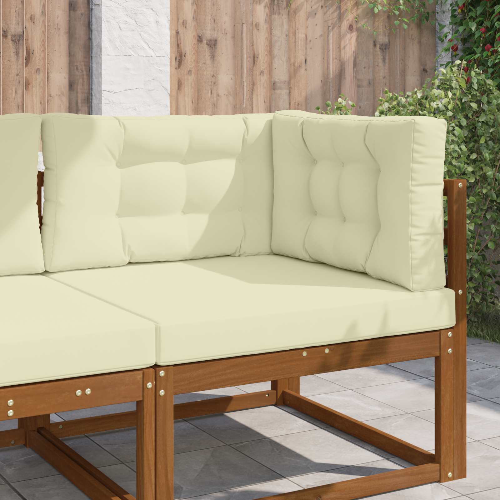 Utomhus Soffa Kudde Polyester Kräm 80 x 80 x 8 cm