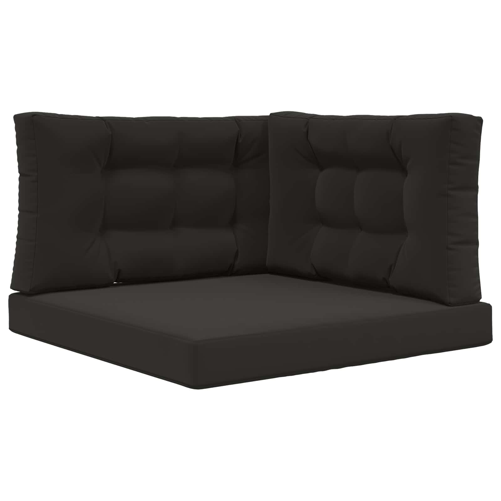 Utomhus Soffa Kudde Polyester Svart 80 x 80 x 8 cm