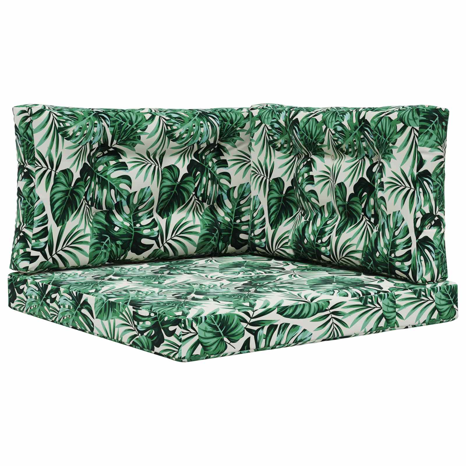 Utomhus Soffa Kudde Polyester Bladmönster 80 x 80 x 8 cm