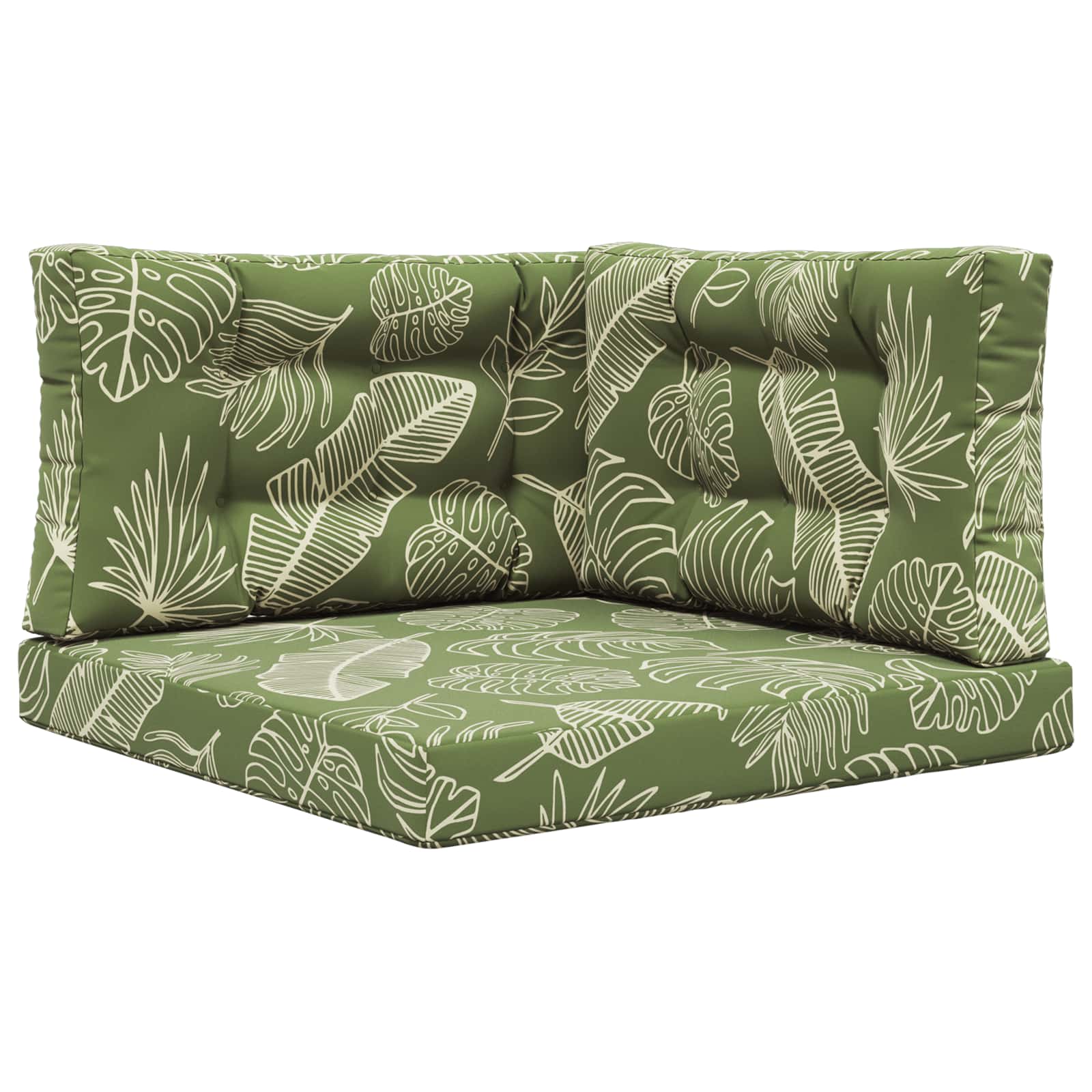 Utomhus Soffa Kudde Polyester Bladdesign 80 x 80 x 8 cm