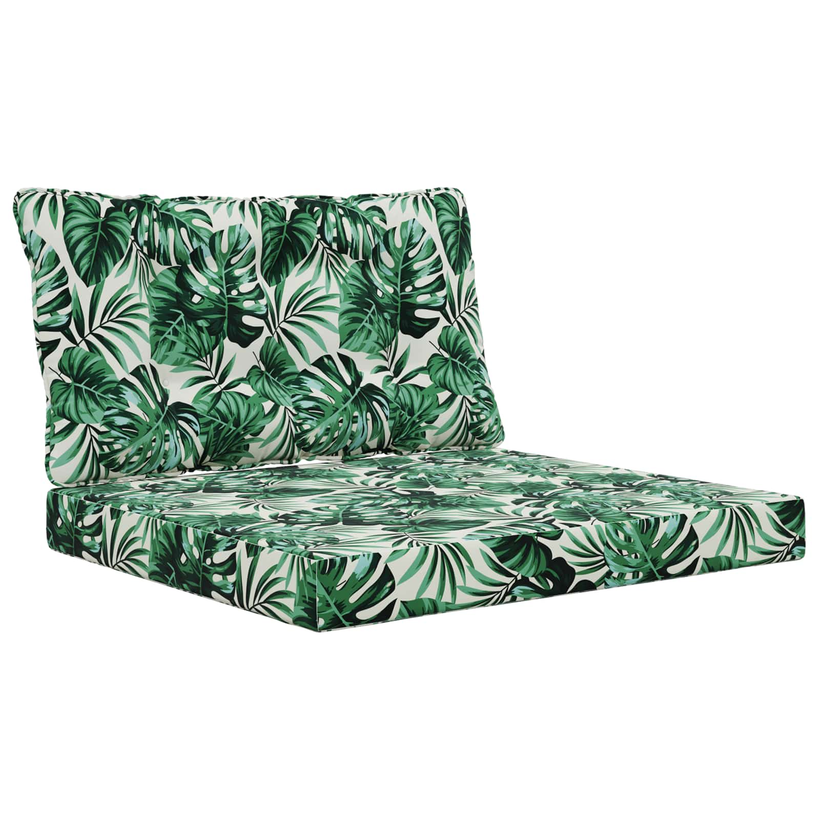 Utomhus Soffa Kudde Polyester Bladmönster 80 x 68,5 x 8 cm
