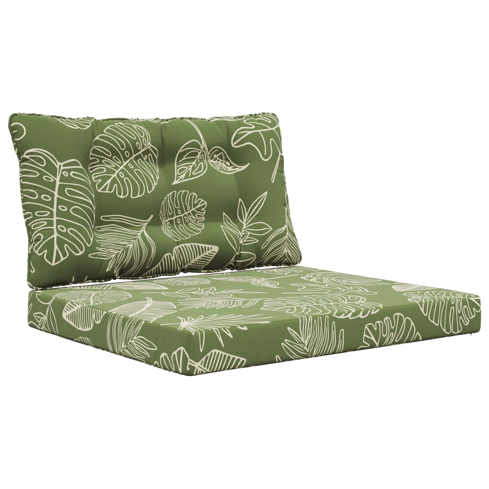 Utomhus Soffa Kudde Polyester Bladdesign 80 x 68,5 x 8 cm