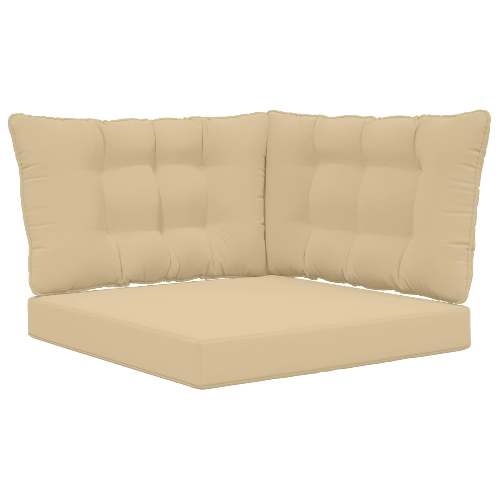 Utomhus Soffa Kudde Polyester Beige 80 x 43 x 10 cm