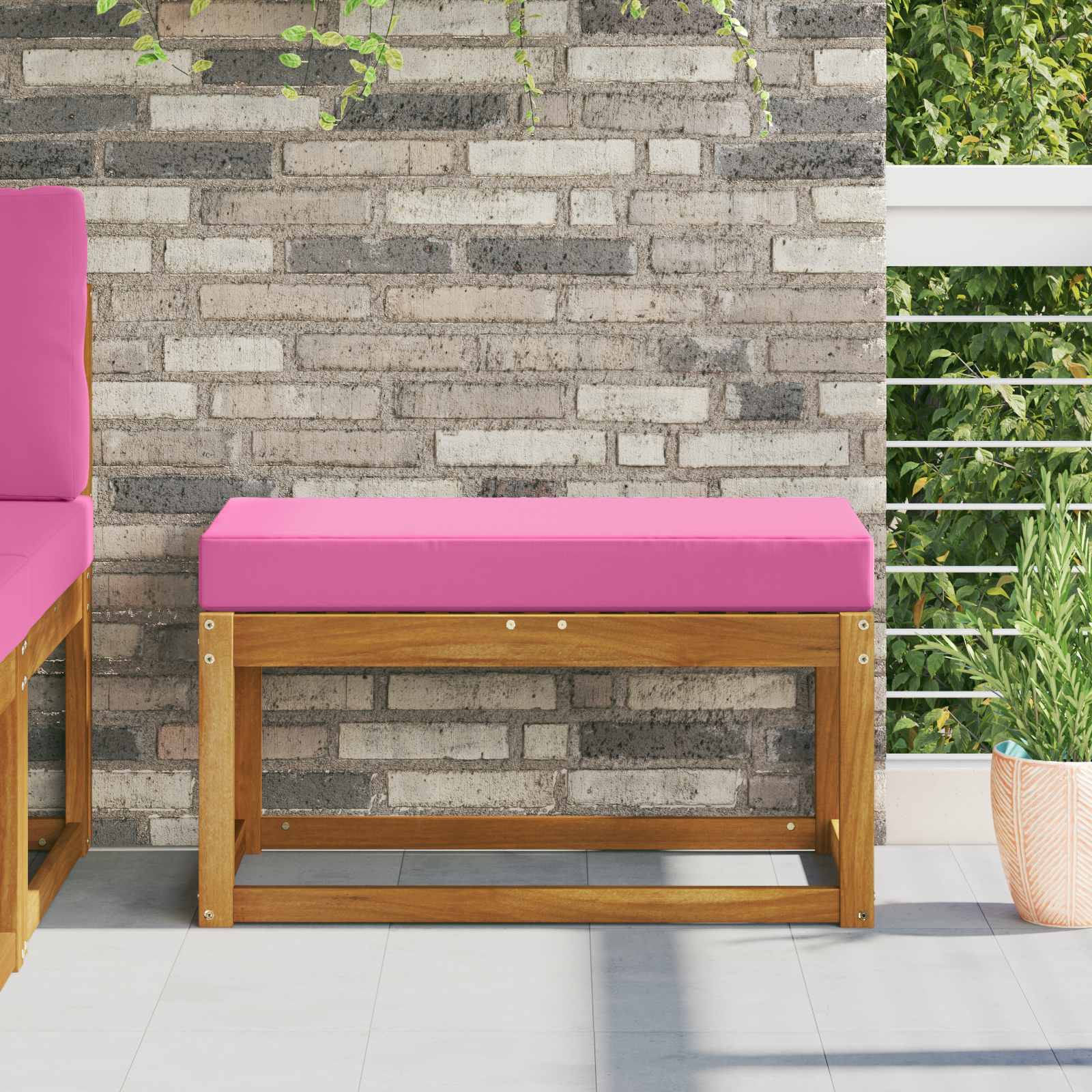 Utomhus sitskudde 100% Polyester Rosa 80 x 40 x 8 cm