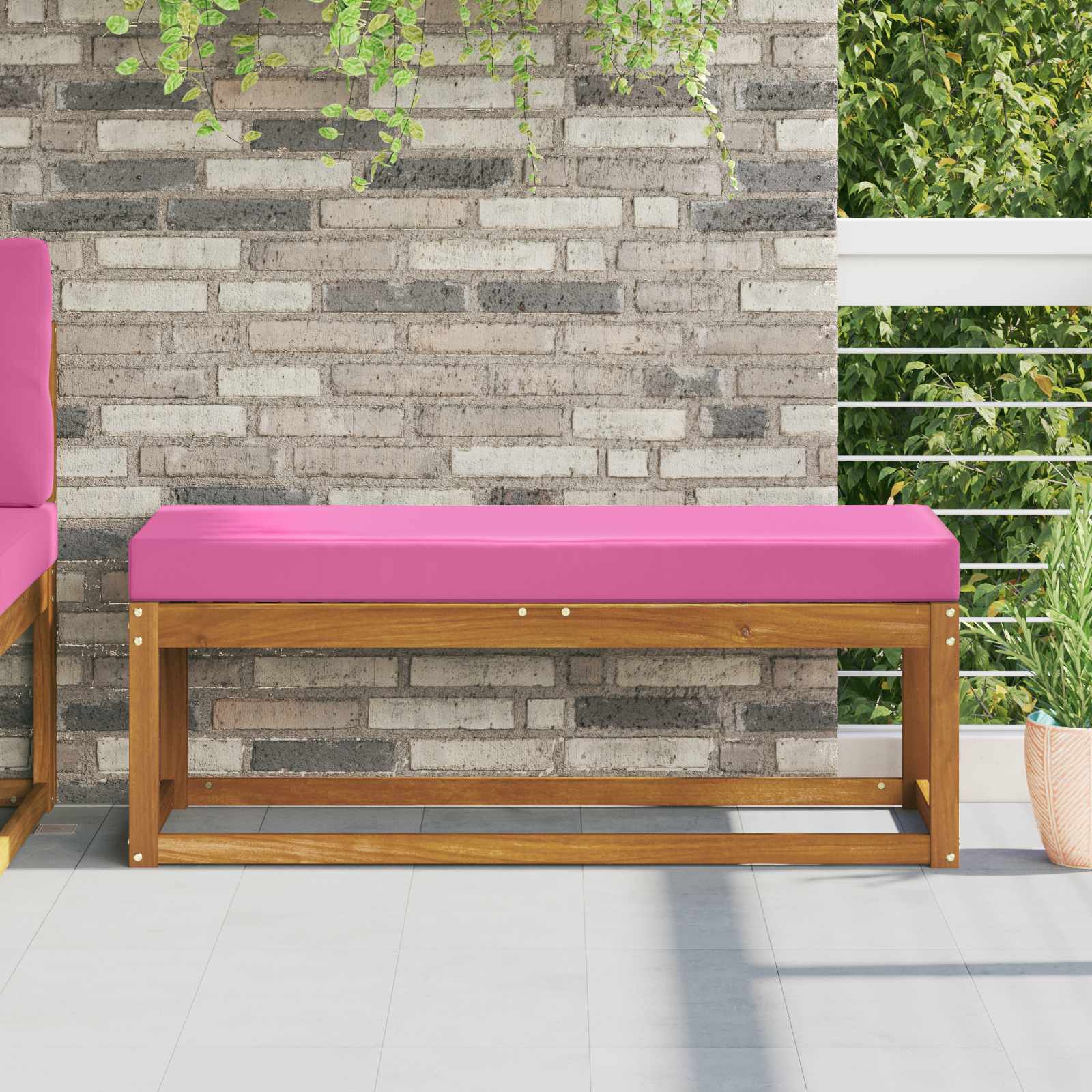 Utomhus sitskudde 100% Polyester Rosa 115 x 40 x 8 cm