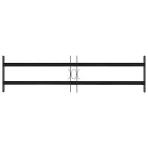 Fönstergaller Svart 115 x 30 cm Pulverlackerat stål