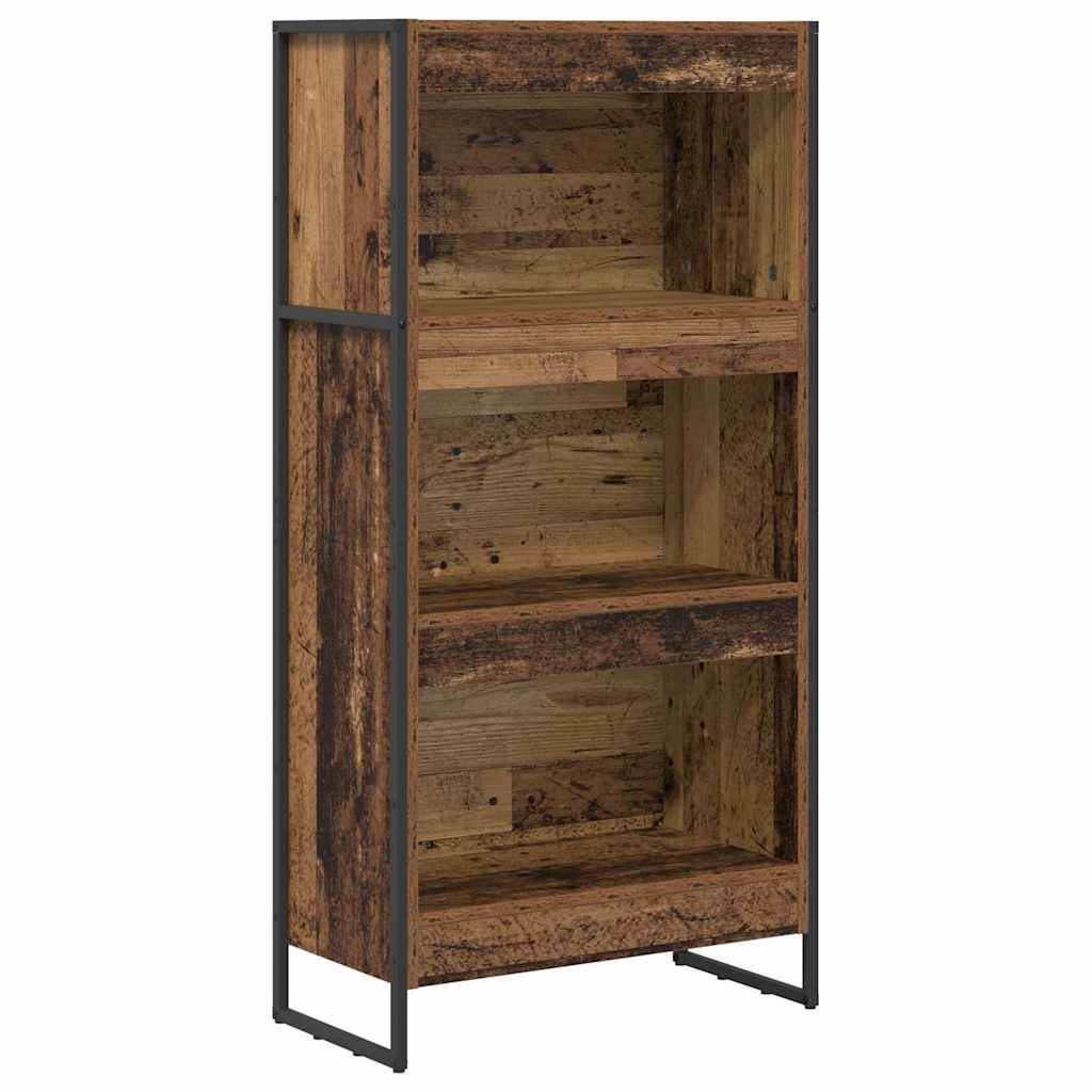 Bokskåp 60 x 30 x 121 cm Konstruerat trä Gammalt trä