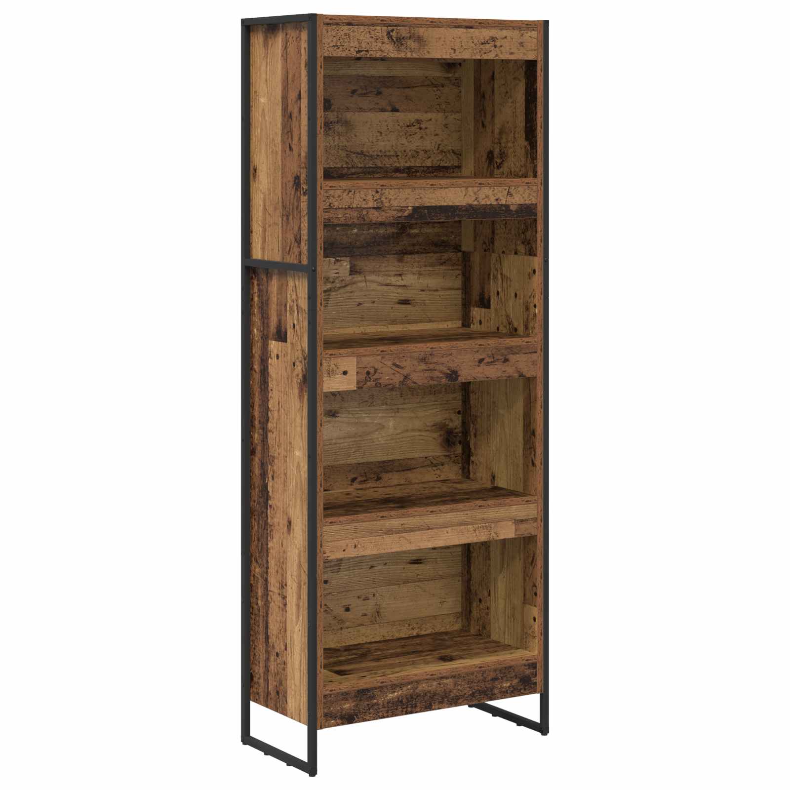 Bokskåp 60 x 30 x 155 cm Konstruerat trä Gammalt trä