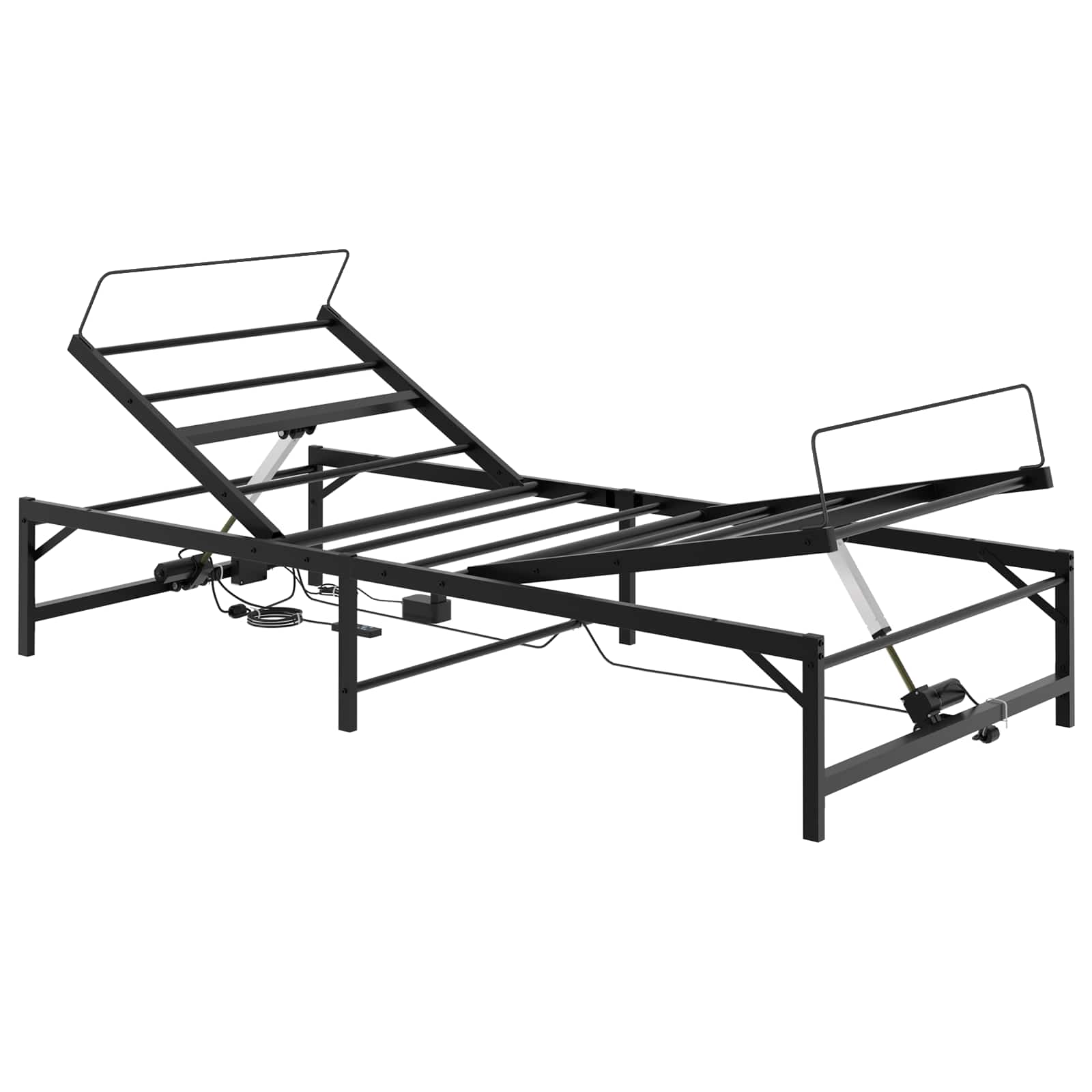 Elektrisk Justerbar Säng Ram Svart 80 x 200 cm Stål