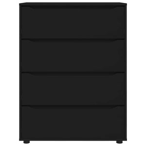 Förvaringsskåp 2 pcs Svart 80 x 48 x 105 cm Konstruerat trä