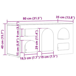 TV-skåp Högblanka vita 80 x 35 x 40 cm Konstruerat trä