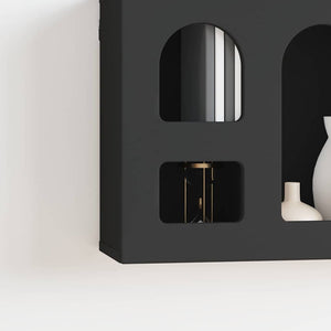 Hängande skåp med hylla Svart 60 x 20 x 40 cm Konstruerat trä