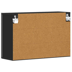 Hängande skåp med hylla Svart 60 x 20 x 40 cm Konstruerat trä