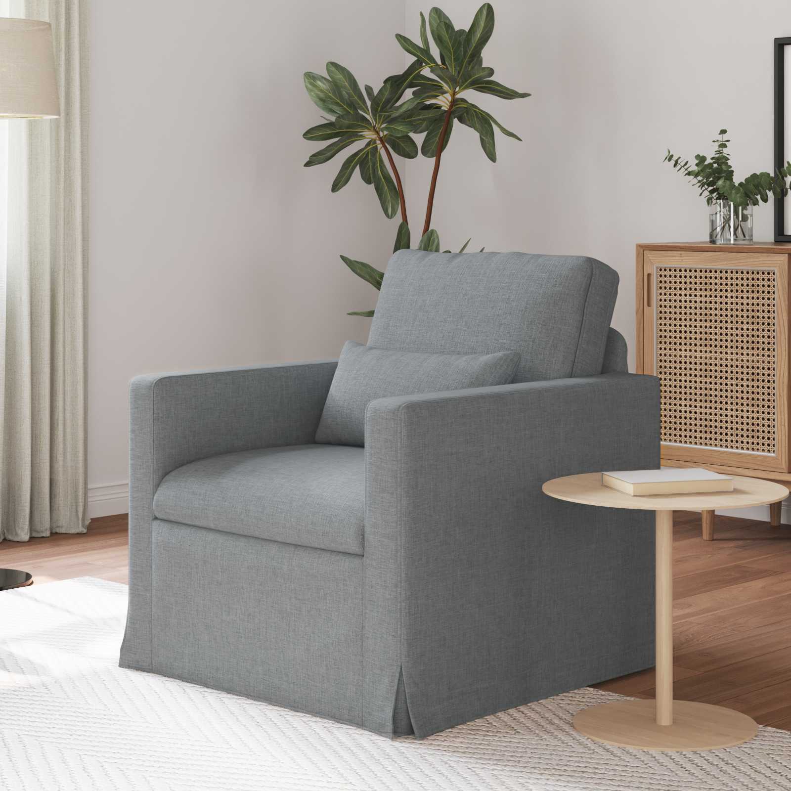Soffa Ljusgrå 78 x 78 x 80 cm tyg