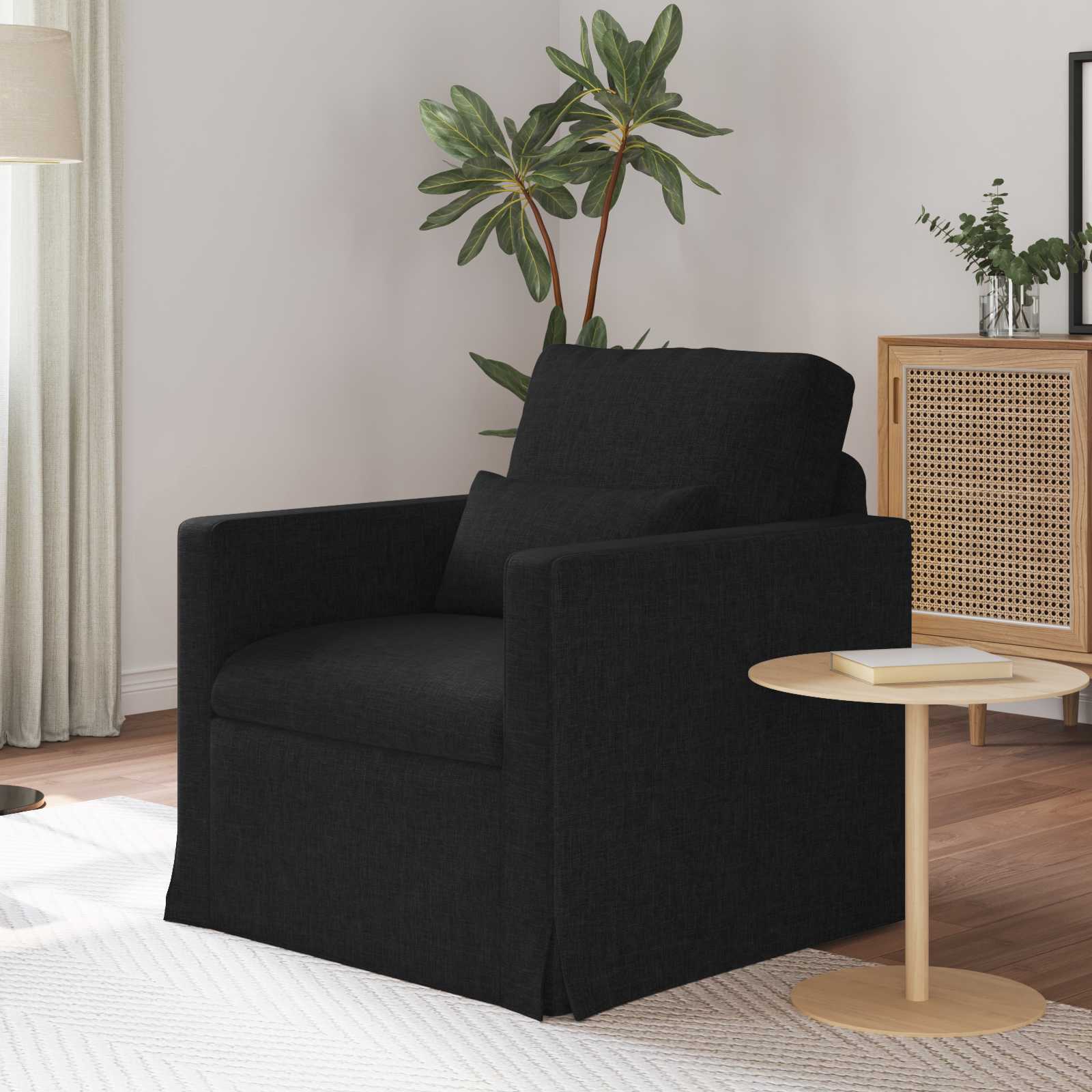 Soffa Svart 78 x 78 x 80 cm tyg