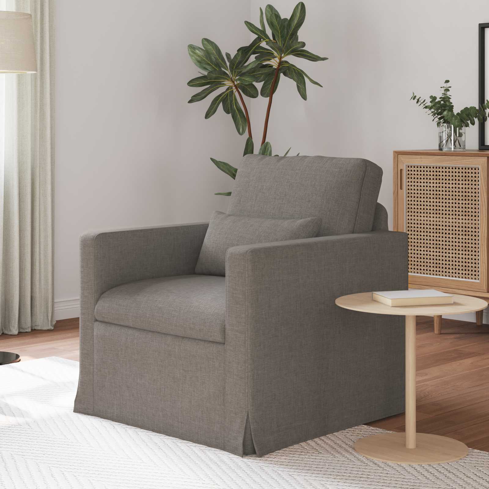 Soffa Taupe 78 x 78 x 80 cm tyg