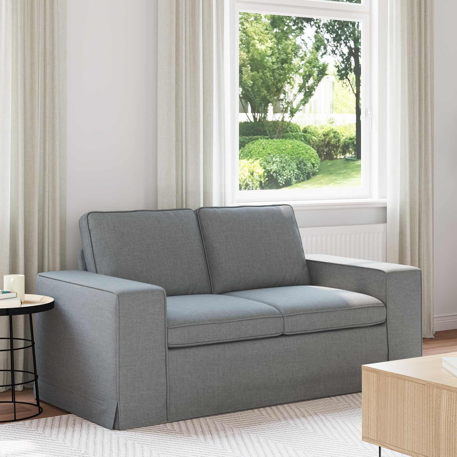 Soffa Ljusgrå 162 x 80 x 82 cm tyg