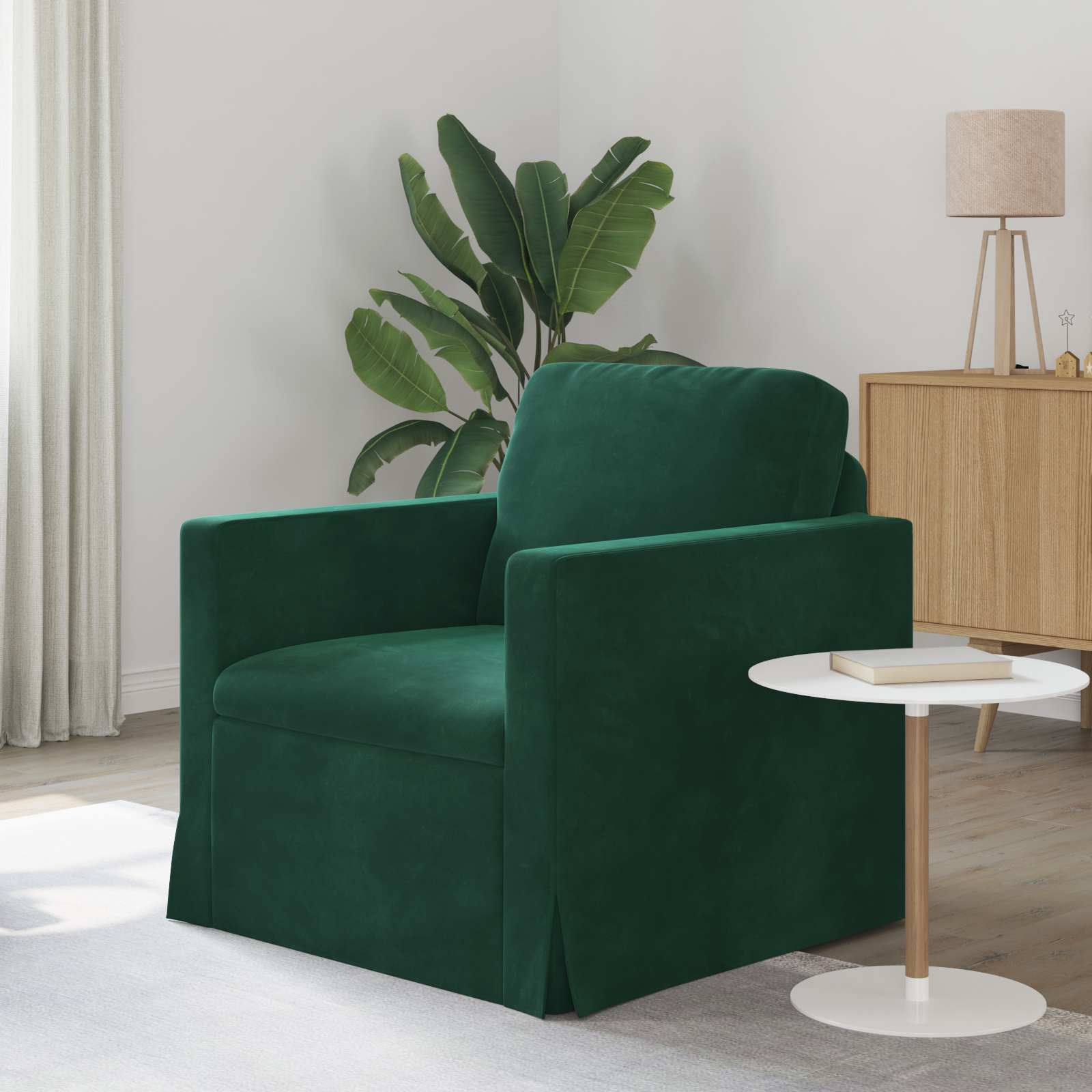 Soffa Mörkgrön 78 x 78 x 80 cm Sammet