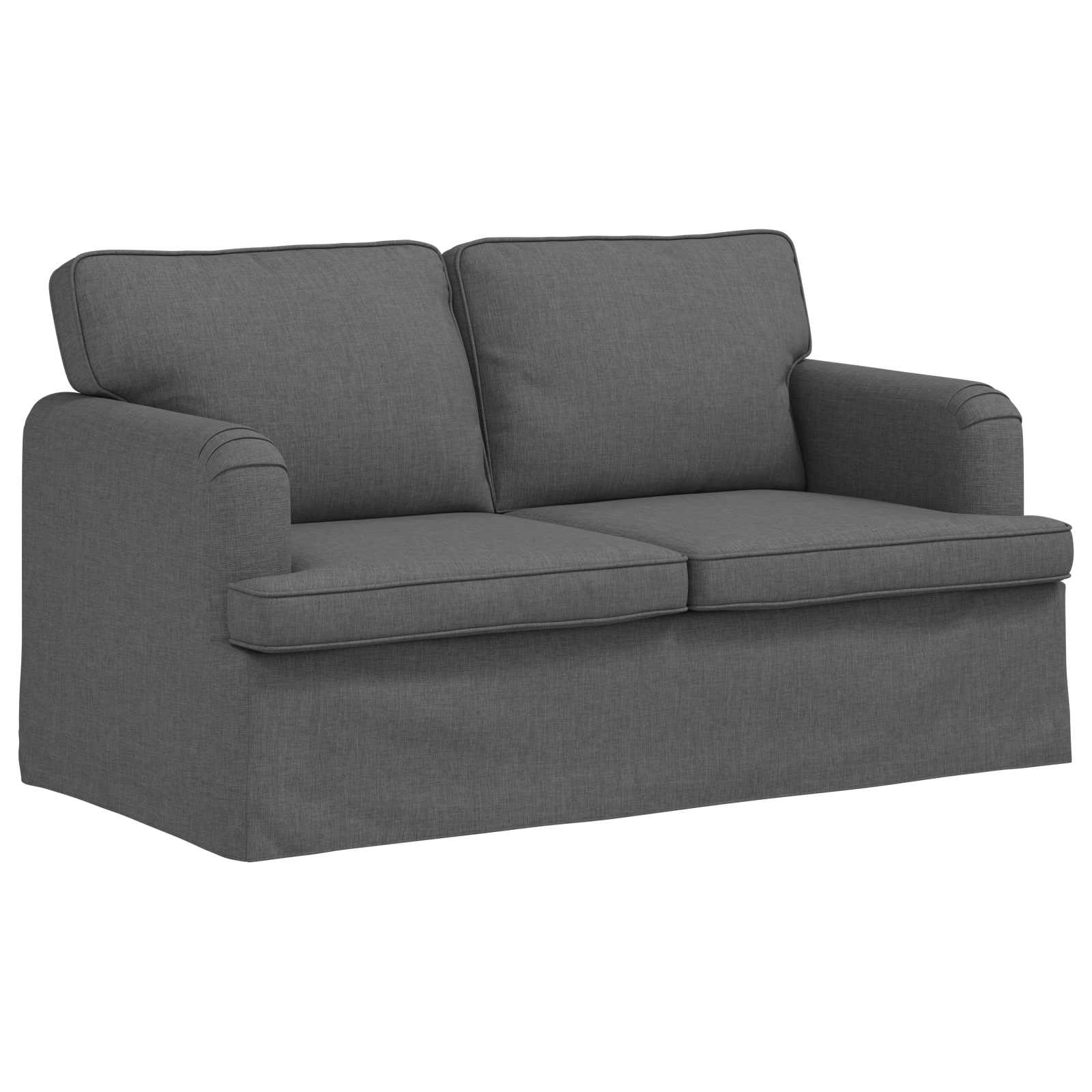 Soffa Mörkgrå 144 x 80 x 85 cm tyg