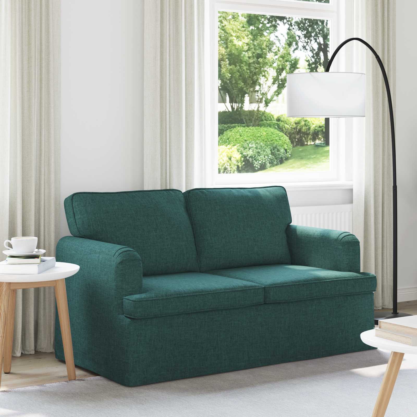 Soffa Mörkgrön 144 x 80 x 85 cm tyg