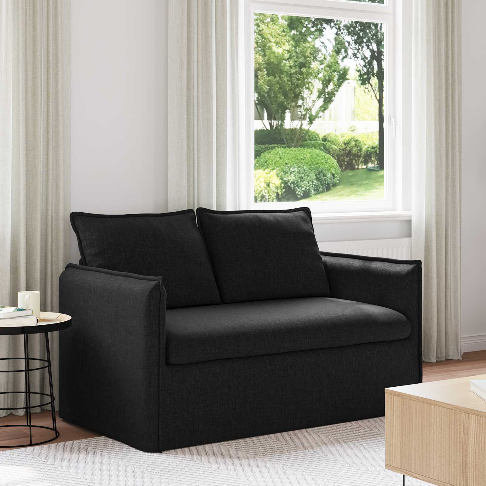 Soffa Svart 136 x 82 x 85 cm tyg