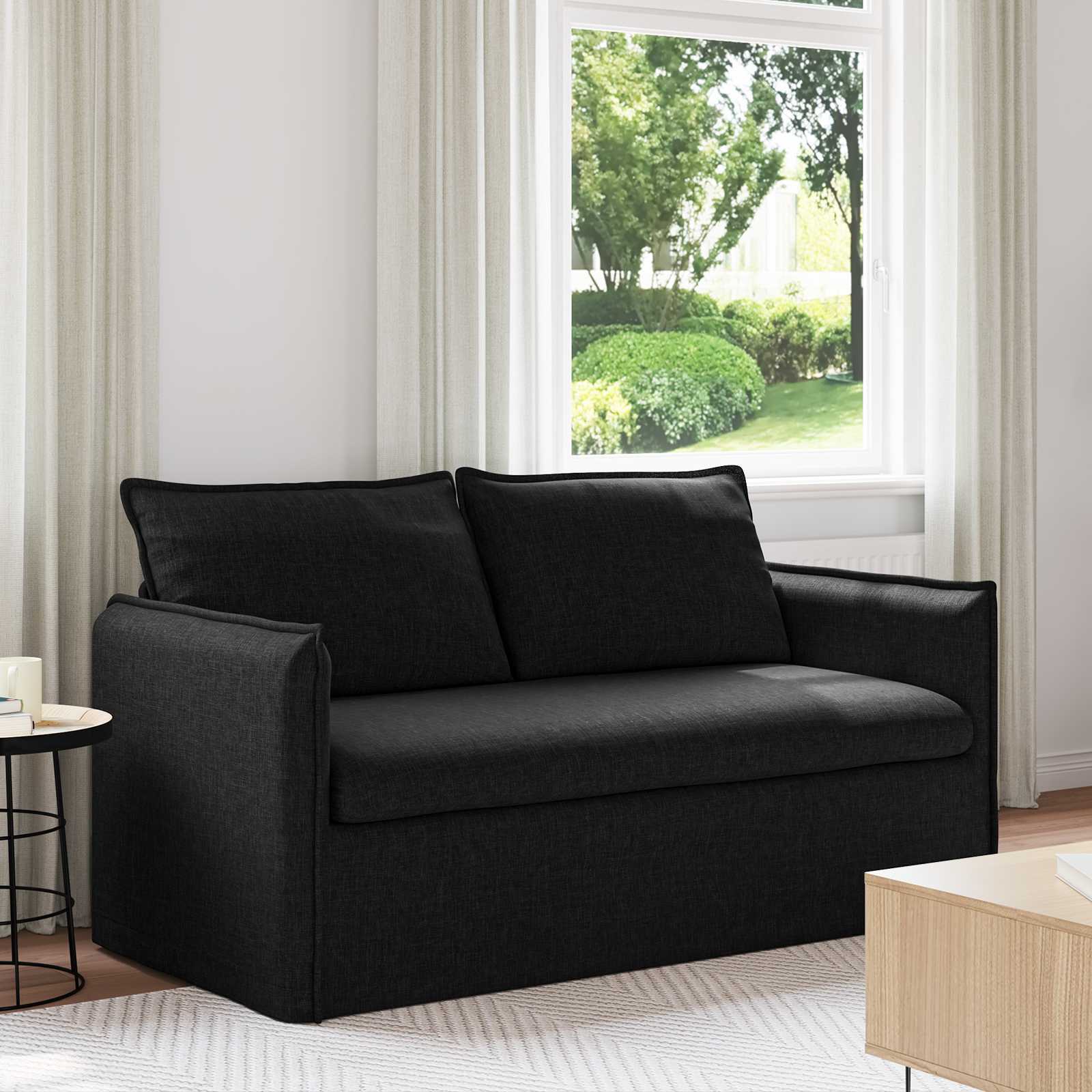 Soffa Svart 156 x 82 x 85 cm tyg
