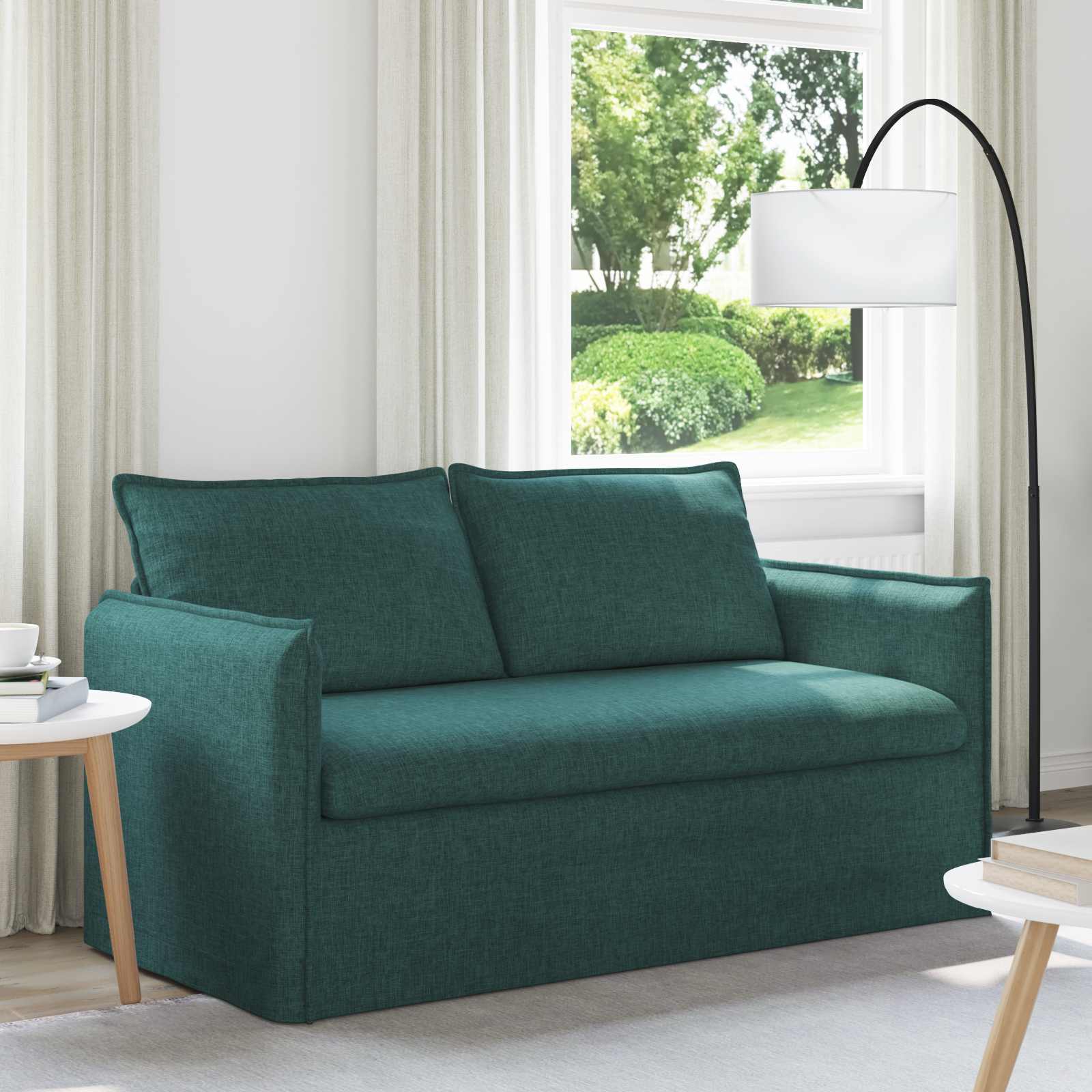 Soffa Mörkgrön 156 x 82 x 85 cm tyg