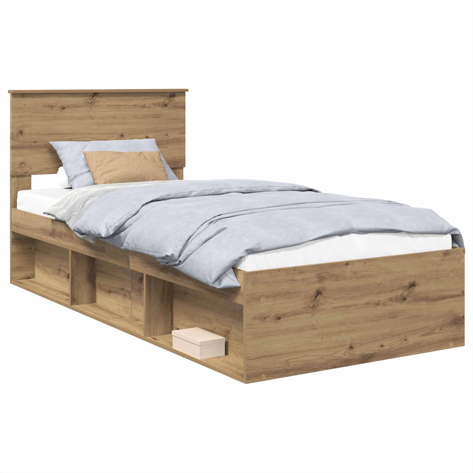 Sängram med huvudgavel Artisan Ek 75 x 190 cm Konstruerat trä