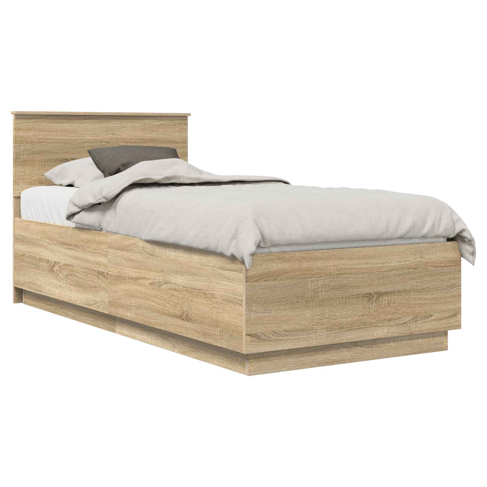 Sängram med huvudgavel Sonoma-ek 70 x 190 cm Konstruerat trä