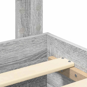 Sängram med huvudgavel Grå Sonoma 150 x 200 cm Konstruerat trä