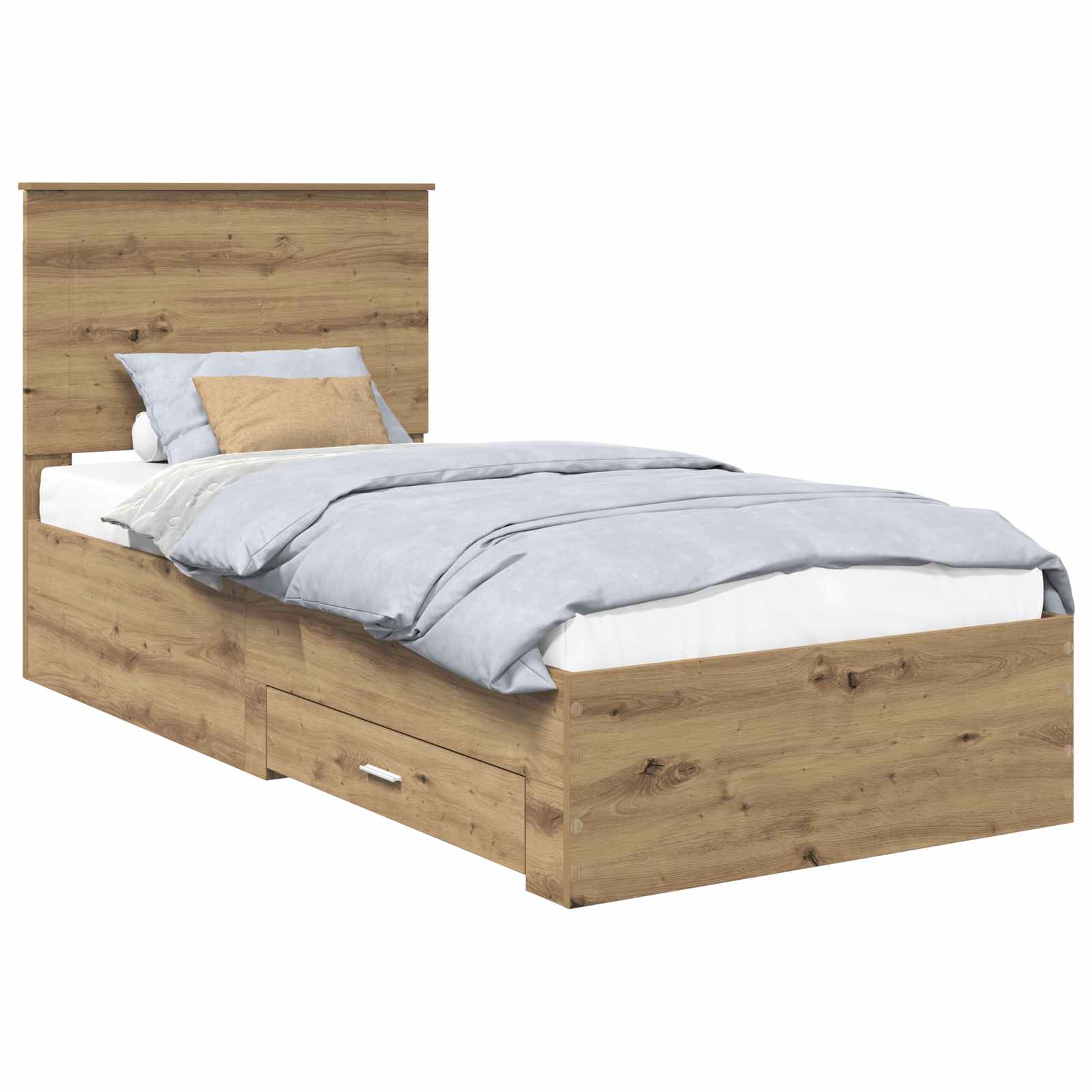 Sängram med låda Artisan Ek 90 x 200 cm Konstruerat trä