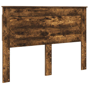 Sängram med huvudgavel Rökt ek 150 x 200 cm Massiv furu