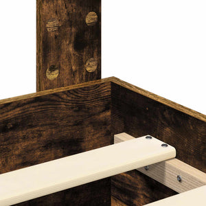 Sängram med låda med huvudgavel med lagring Konstruerat trä