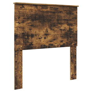 Sängram med huvudgavel Rökt ek 90 x 190 cm Massiv furu