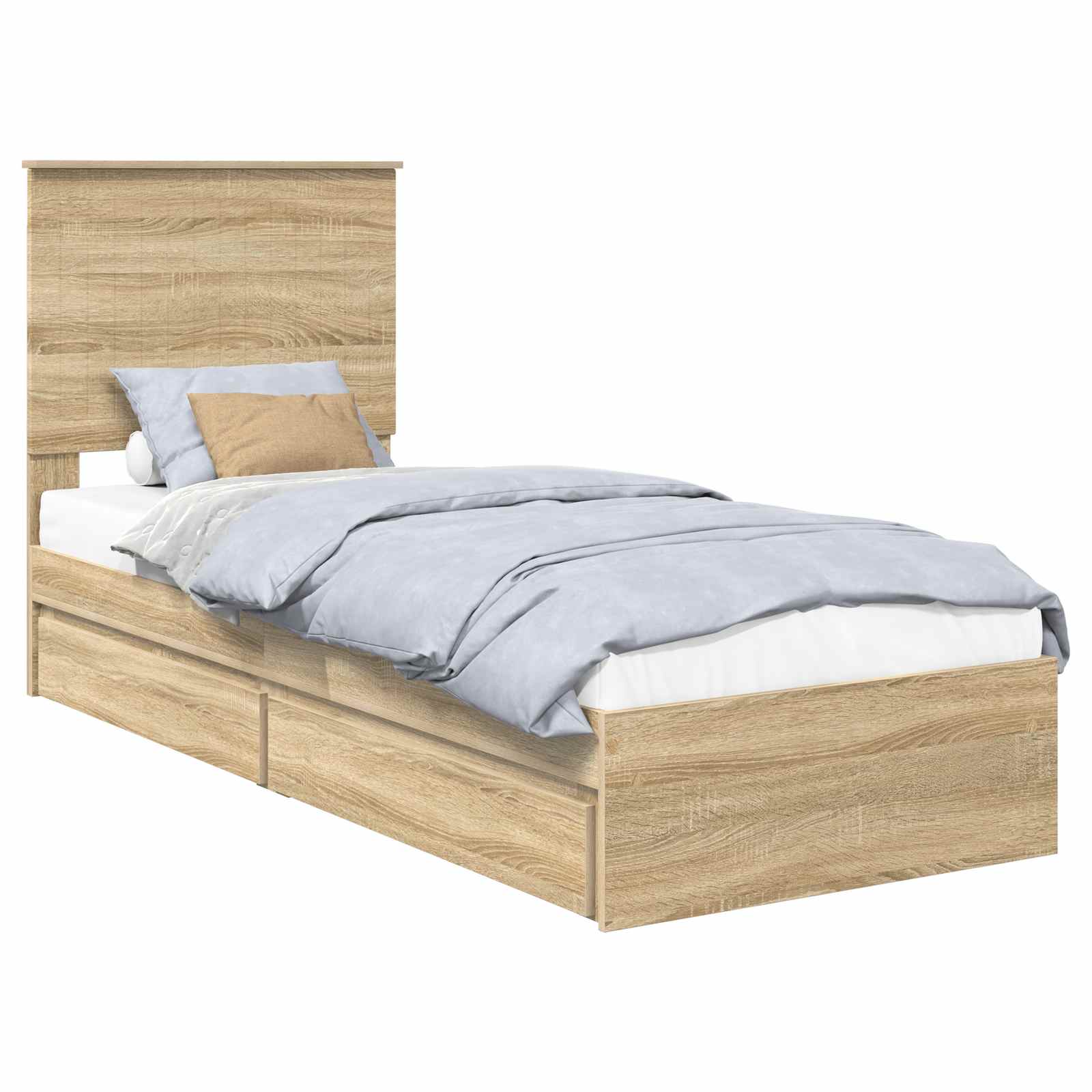 Förvaringssäng med låda Sonoma-ek 75 x 190 cm Konstruerat trä