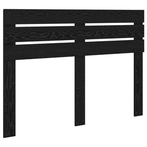 Sängram med huvudgavel Svart 160 x 200 cm Massiv furu