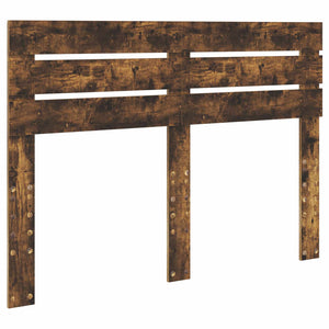 Sängram med huvudgavel Rökt ek 140 x 200 cm Massiv furu