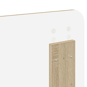 Sängram med huvudgavel Sonoma-ek 135 x 190 cm Massiv furu